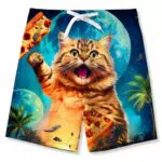 IDGREATIM Jungen Badehose mit Cartoon Katze für Kinder Bademode