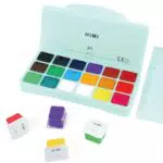 INK LAB Gouache Farben Set - Ungiftige Farben im einzigartigen Gelee Cup Design