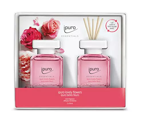 ipuro Essentials Raumduft Lovely Flowers | Diffuser mit Ylang Ylang und Vanille