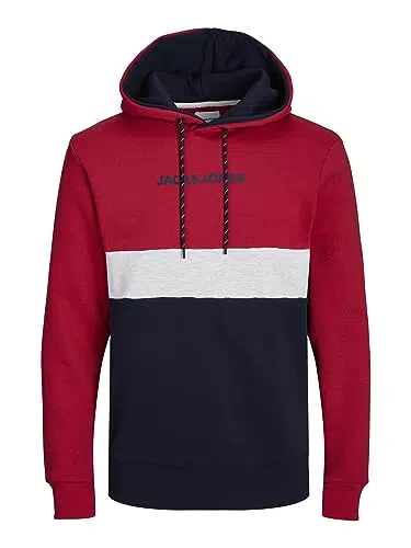 JACK & JONES Herren Hoodie JJEREID Blocking - Regular Fit für jeden Anlass