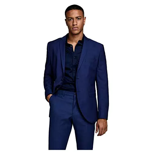 JACK & JONES Male Anzug Zweiteilig, dark Navy, Gr. 46
