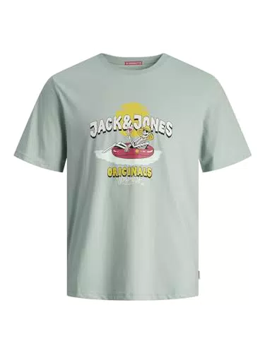 JACK&JONES JORCOCONUT Skull Tee Herren T-Shirt mit Rundhalsausschnitt