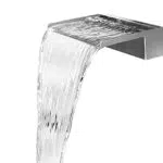 Jürgen Bocker Wasserfall aus Edelstahl mit LED-Beleuchtung für Gartenambiente
