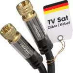 KabelDirekt SAT Kabel, Koaxialkabel Internet, Satellitenkabel TV Kabel/Fernsehkabel mit F-Stecker