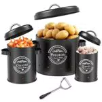 Kartoffel Aufbewahrungsbox und Zwiebel Aufbewahrung - Vorratsbehälter aus Metall