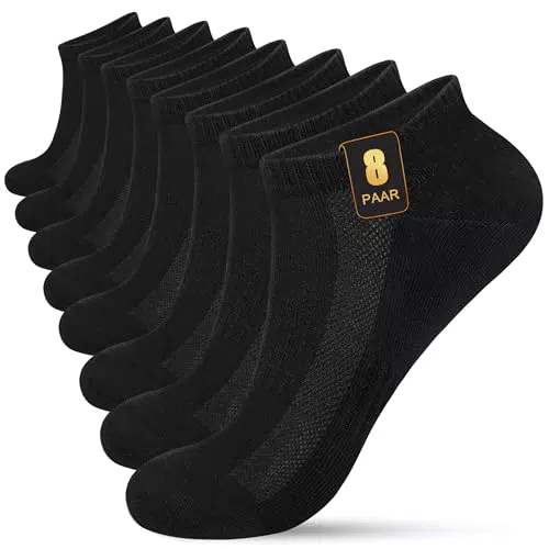 KEECOW Sneaker Socken Herren – Atmungsaktive Baumwolle Kurz Sportsocken