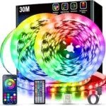 Keepsmile LED Strip 30m mit Fernbedienung & Bluetooth App Steuerung für Gaming Zimmer