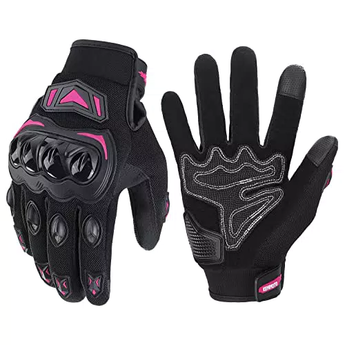 KEMIMOTO Motorradhandschuhe Herren mit Knöchelprotektor und Touchscreen