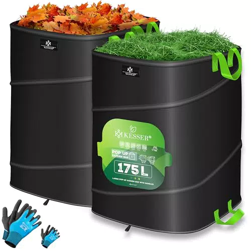 KESSER® Pop-Up Gartensack – Stabil und faltbar für Gartenabfälle und Rasenschnitt