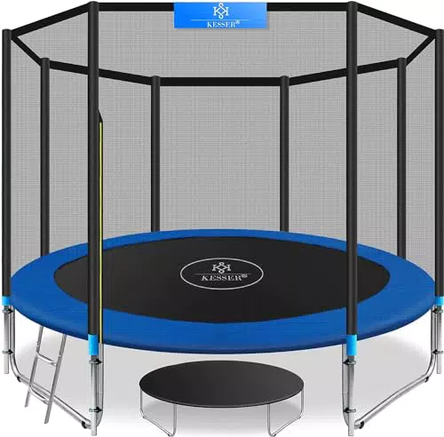 KESSER® Trampolin Ø 427 cm mit Sicherheitsnetz und Leiter - TÜV SÜD GS Zertifiziert