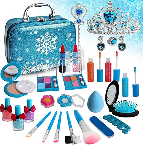 Schminkset für Mädchen – Waschbares Make-up Set mit Schminkkoffer für Rollenspiele