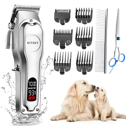 Kitsky Profi Hundeschermaschine – Schnurloser Elektrischer Haustier Rasierer