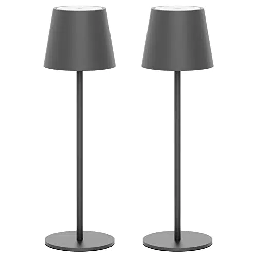 Klighten LED Dimmbare Tischlampe Kabellose, Wiederaufladbar, IP54 Wasserdicht