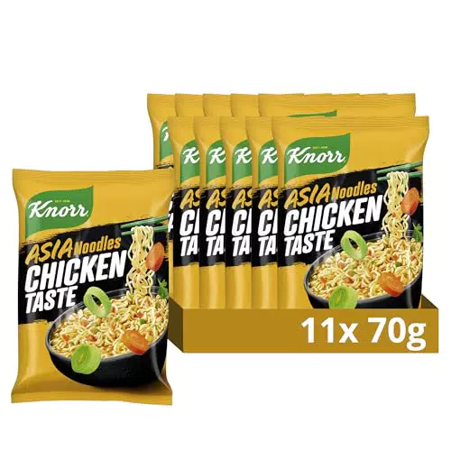 Knorr Instant Nudeln Chicken Geschmack – Schneller Asia Snack in 3 Minuten