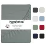 Komfortec Spannbettlaken aus 100% Baumwolle, 200x200 cm, Weiß
