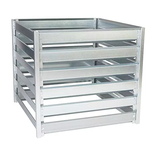 TIMBELA Komposter Metall M800 - 91 x 91 x H85 cm - 704L Gartenkomposter