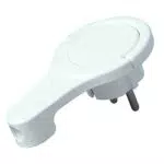 Kopp Schutzkontakt-Winkelstecker 250 V (16 A) mit Klappgriff und Kabel-Knickschutz