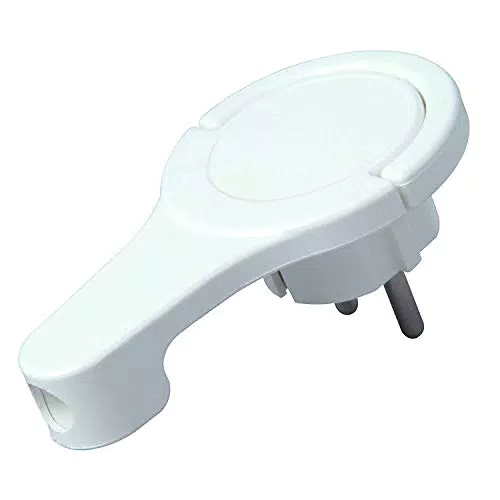 Kopp Schutzkontakt-Winkelstecker 250 V (16 A) mit Klappgriff und Kabel-Knickschutz