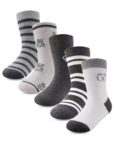 Kyopp Lustige Kinder Socken mit Bärenmotiv – Gemusterte Baumwollsocken