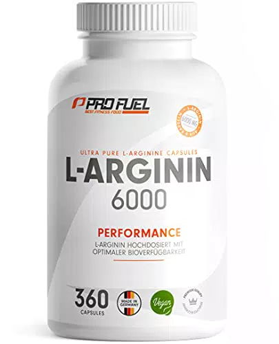L-Arginin 6000 mg Kapseln vegan - rein, ohne Zusatzstoffe, laborgeprüft