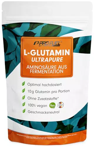 L-Glutamin Pulver – Hochdosiert, vegan und ultrapure, ohne Zusatzstoffe