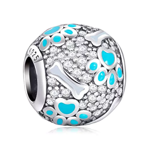 LaMenars Charms Hundeknochen Anhänger Bead 925 Sterling Silber für Charm Armband