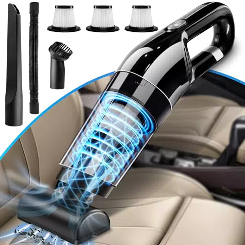 LanBlu Kabelloser Handstaubsauger 10000Pa mit 3 HEPA-Filtern für Auto und Haushalt