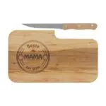 LASERHELD Brotzeitbrett Holz mit Gravur Beste Mama der Welt - Geschenkidee für Mama