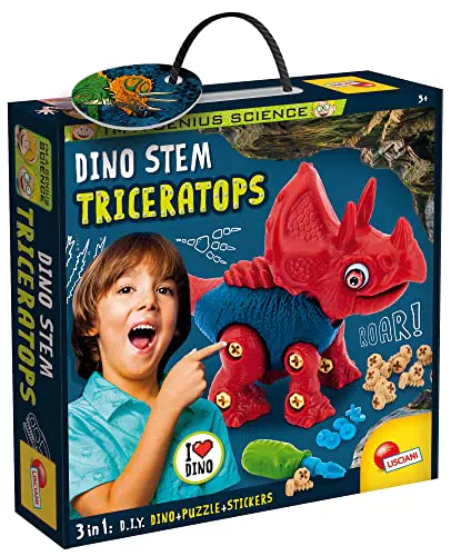 LISCIANI I'm a Genius Science Triceratops Konstruktionsspiel für Kinder ab 5 Jahren