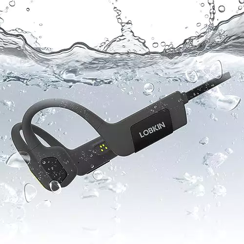LOBKIN Knochenschall Bluetooth Kopfhörer IP68 wasserdicht für Sport und Schwimmen