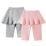 LOLANTA Mädchen Knielange Leggings mit Rock für Schulsport und Freizeit
