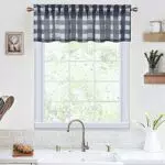 LuxFocus Scheibengardinen Transparent mit Tunnelzug im Vintage-Stil Gingham Muster
