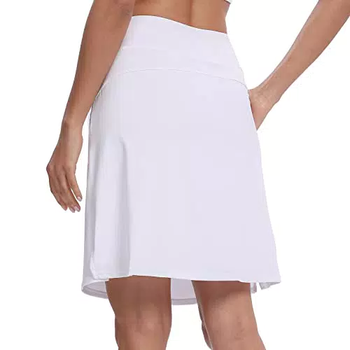 M MOTEEPI Tennisrock Damen Hohe Taille Skort mit Innenshorts und Taschen