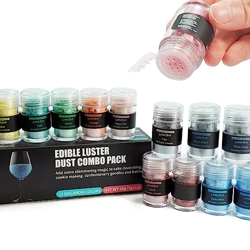 Lite Supply Essbarer Glitzer für Getränke, Kuchendeko und Schokolade