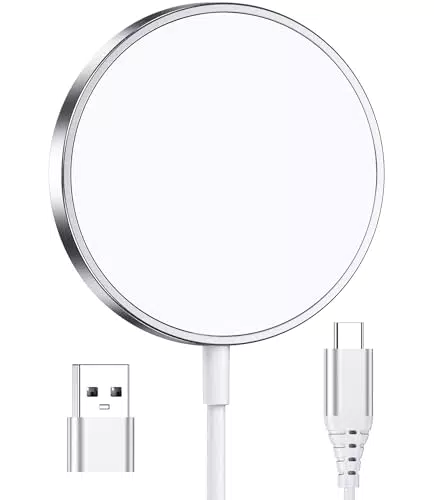 Mag-Safe Ladegerät für iPhone 15 14 13 12, Magnetic Wireless Charger for iPhone 15 Pro Max/15 Pro/15 Plus/15/14/14 Pro/14 Plus/14 Pro Max/13/13 Pro/13 Pro Max/13 Mini/12/12 Pro