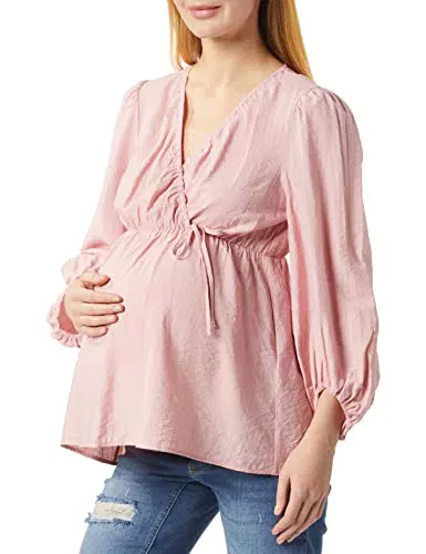 MAMALICIOUS Damen Mlkelly Tess 7/8 Wo Top 2f, Misty Rose