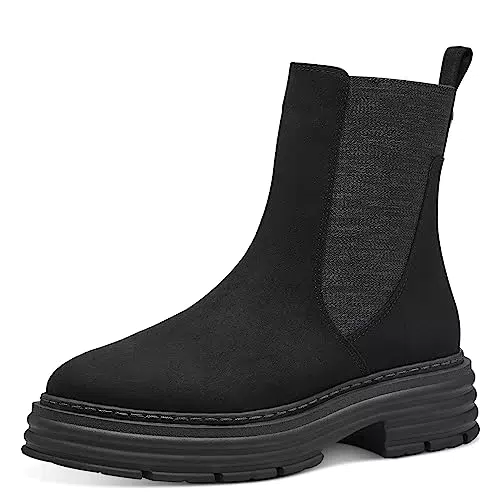 Marco Tozzi Damen Chelsea Boots Plateau Reinschlüpfen