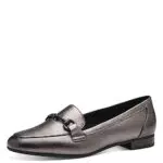 MARCO TOZZI Damen Loafer ohne Absatz aus Kunstleder Elegant