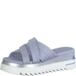 Marco Tozzi Damen Pantolette mit Keilabsatz und weichem FEEL ME Fußbett aus Leder