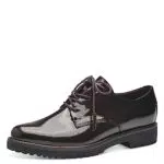 MARCO TOZZI Damen Schnürschuhe Elegant Lack - Braun