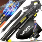 MASKO® Elektro Laubsauger 3 in 1 3000W mit Schultergurt und Rollen