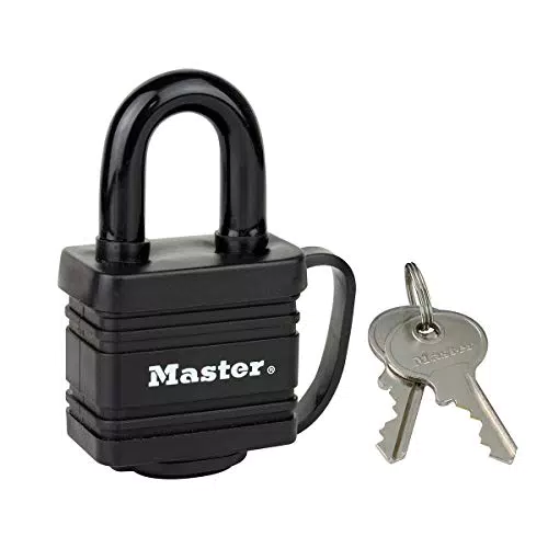 Master Lock 7804EURD Vorhängeschloss aus beschichtetem Stahl mit Stiftzuhaltung