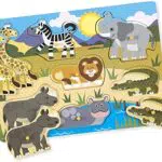 Melissa and Doug Haustiere Holzpuzzle Kinder, Puzzle ab 2 Jahre