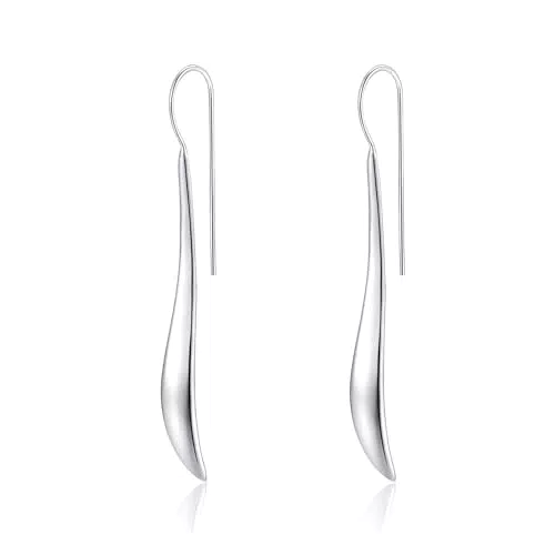 Metjakt Damen Ohrringe 925 Sterling Silber Lange Hängende Tropfen