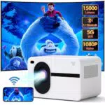 Mini Beamer Full HD 1080P Projektor 4K mit 5G WiFi und Bluetooth für Heimkino
