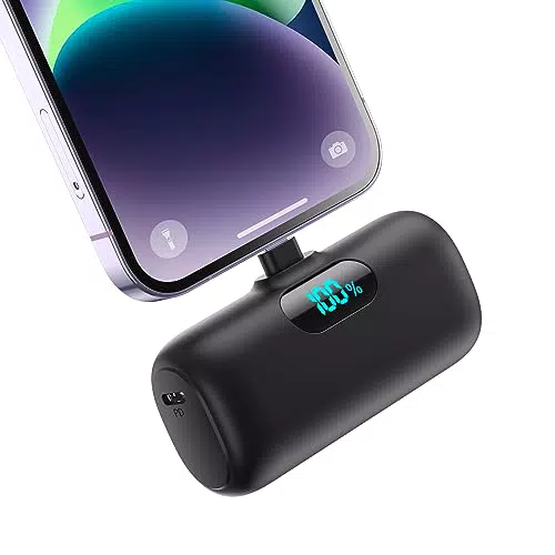 Mini Power Bank 5000mAh - 15W PD 3.0A Schnellladung für iPhone 14/13/12/11/X/8/7