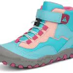 Mishansha Wanderschuhe Jungen Trekkingschuhe Kinder Sportschuhe rutschfest Sneaker mit Schnellverschlüsse Camping Outdoor Wanderstiefel Schwarz 26