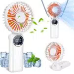 MOOKLIN Tragbarer Handventilator, Mini USB Wiederaufladbar mit 6 Geschwindigkeiten