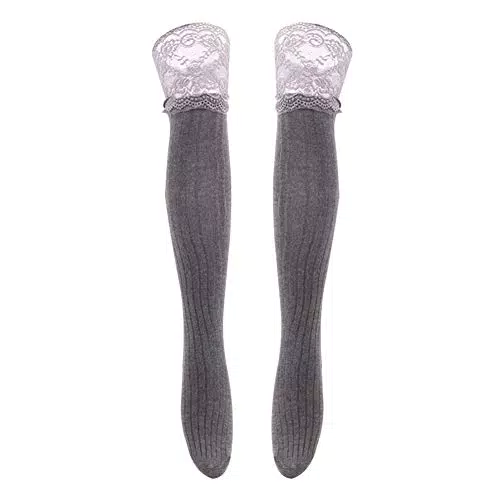 MoreChoice Damen Overknee Strümpfe aus Baumwolle - Dünne, Stretchy Kniestrümpfe