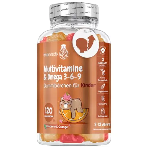Multivitamin Gummibärchen für Kinder mit Omega 3, 6, 9 und wichtigen Vitaminen